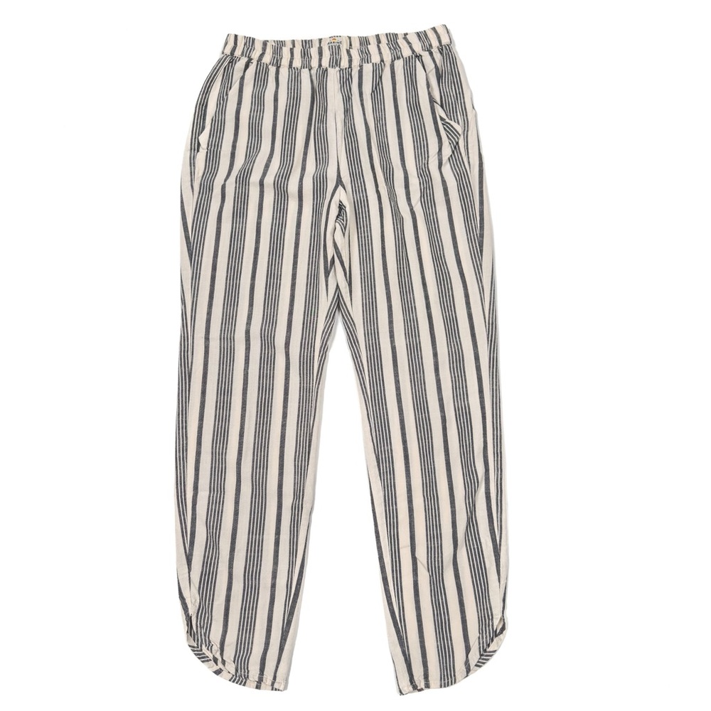 Marine Layer Striped Ankle Pants - Black and White